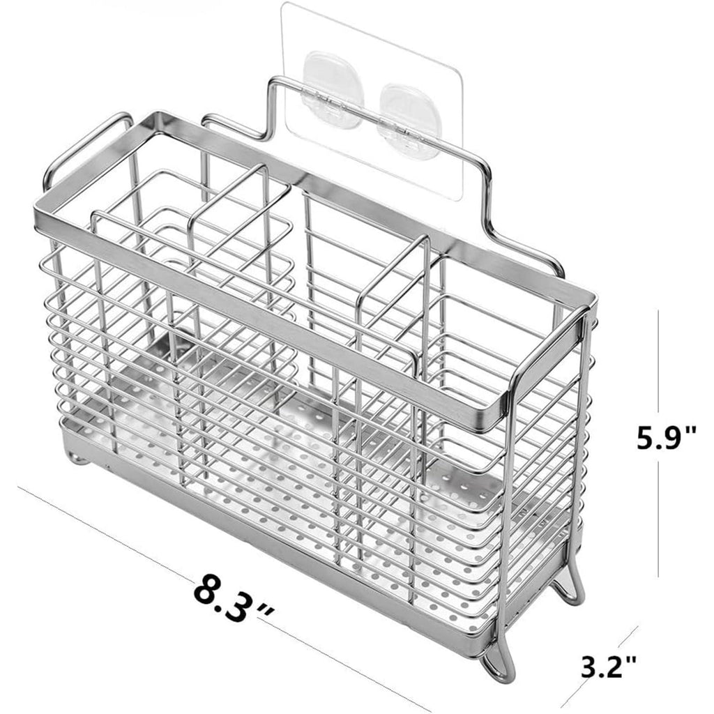 KESOL Utensil Holder Utensil Drying Rack Basket Holder with 3 Divided Compartments Rust resistant