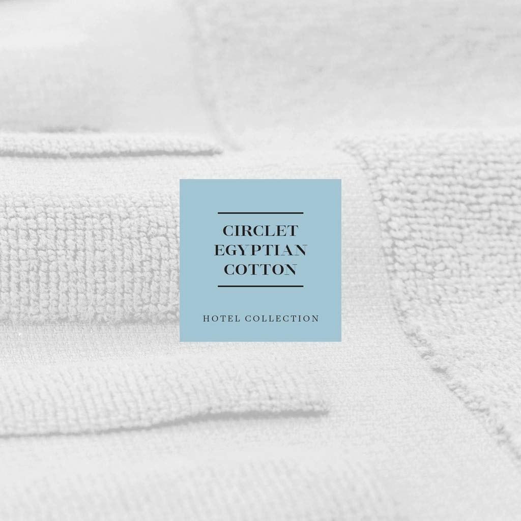 White Classic Luxury Bath Mat Floor Towel Set  Absorbent Cotton Hotel Spa Shower/Bathtub Mats [Not a Bathroom Rug] 22x34  2 Pack  Gray/White
