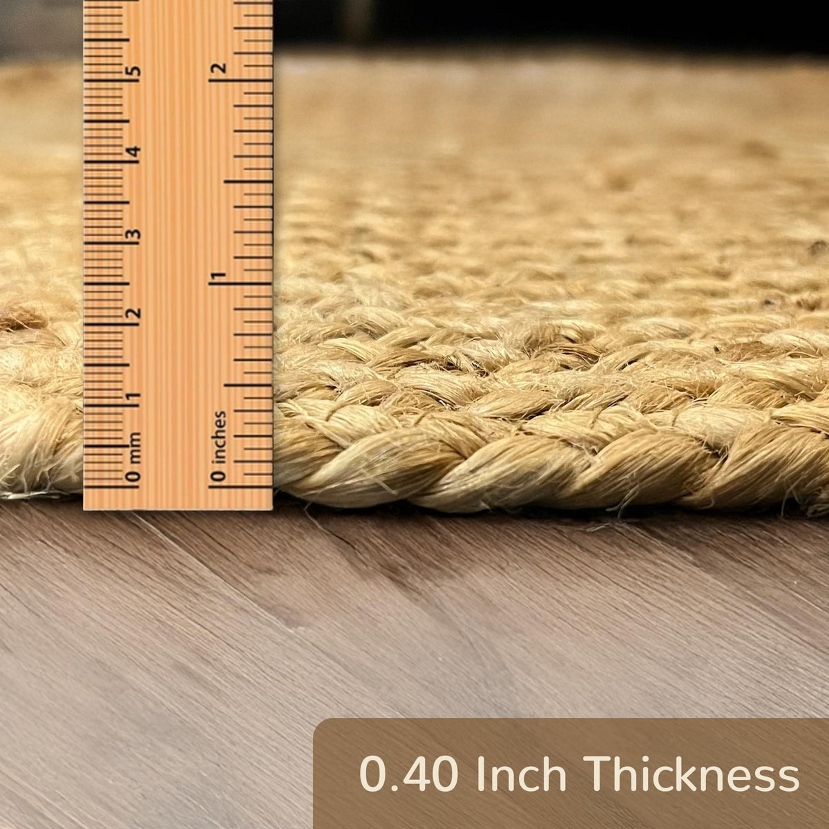 Jute Braided Runner Rug 2x5 ft Natural Handwoven Farmhouse Décor Ideal for Kitchens Bedrooms Hallways Entryways Indoor Spaces