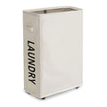 52L Large Slim Rolling On Wheels Laundry Hamper Tall Dirty Clothes Storage Basket Standable Corner Handy Bin Hamper Basket 15×8×22  (22 Inches Printed Beige)