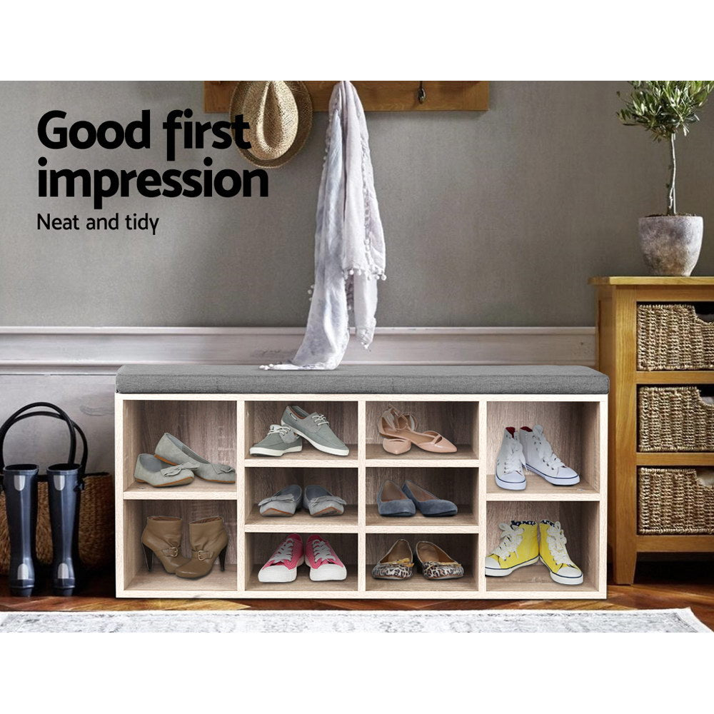 NNEDSZ Bench Wooden Shoe Rack Storage