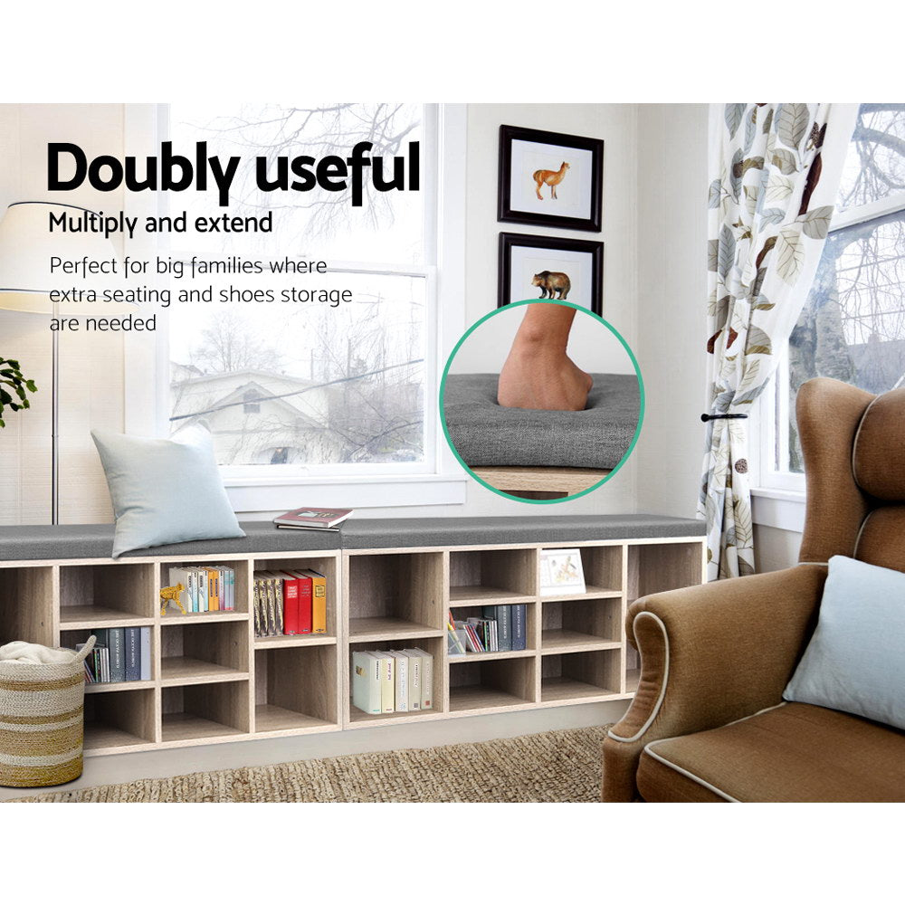 NNEDSZ Bench Wooden Shoe Rack Storage