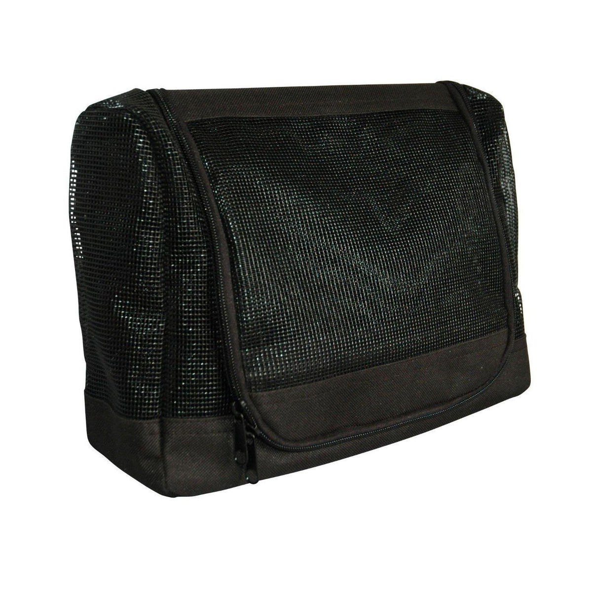 The Fine Living Co. Portable Hanging Shower Caddy Organizer Bag Quick Dry Mesh Shower Caddy Tote Bag Pouch with Metal Hook for Bathroom College Dorm Camp Gym Camping Toiletry Bath (12”x3”x8”)