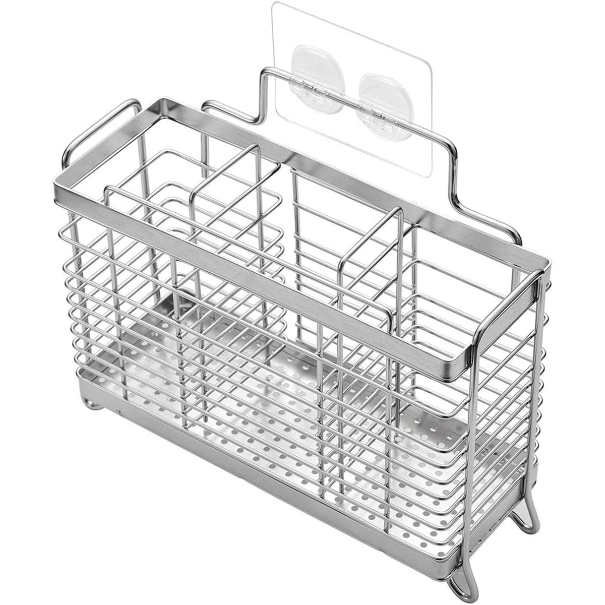 KESOL Utensil Holder Utensil Drying Rack Basket Holder with 3 Divided Compartments Rust resistant