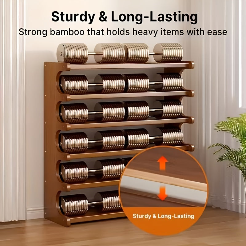 6-Layer Foldable Bamboo Shoe Rack