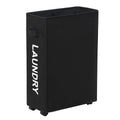 Slim Rolling Laundry Hamper   Roll Hamper On Wheels   Standable Corner Bin   52L Handy Storage Basket   Slim Laundry Basket   Waterproof Dirty Clothes Hamper   15×8×22  (22 Inches Black)